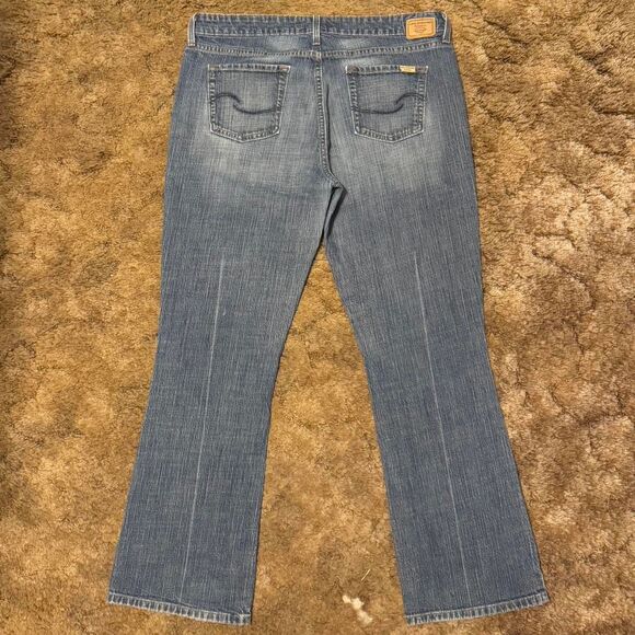 Levis Strauss Signature Low Rise Bootcut Jeans Size Misses 16 Medium - Picture 2 of 4